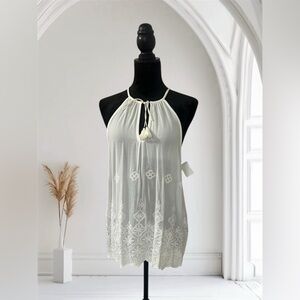 The impeccable pig Elegant White Lace Halter Top